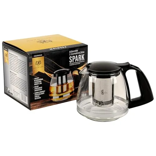 KARL HAUSMANN Glas Teekanne mit Siebeinsatz - 750ml - Teekanne Glas - Tee kanne mit Sieb - Tee kanne - Teekannen Perfekt Für Tee-Liebhaber - Stilvolles Design Glasteekanne