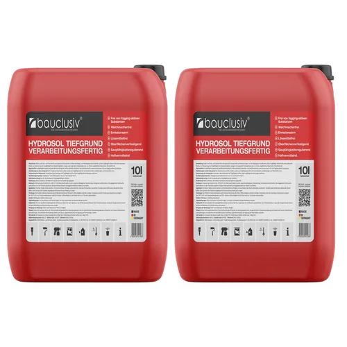 Bauclusiv Hydrosol Tiefengrund Grundierung Tiefgrund 2x10l Grundiermittel