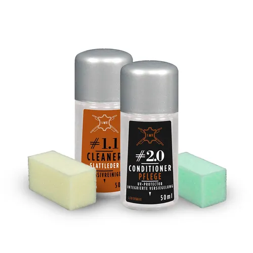 Ledermax Lederreiniger Lederpflege Applikator Schwamm Leder stark matt Set 50ml