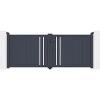 Casanoov Elektrisches Flügeltor Giona 300x120cm mit Bunker B500 Motorisierung