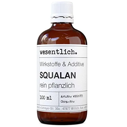 Produktbild wesentlich. Squalan Öl 100ml | pure Pflege für Gesicht und Körper | effektiver Wirkstoff in Creme, Serum oder Cleanser