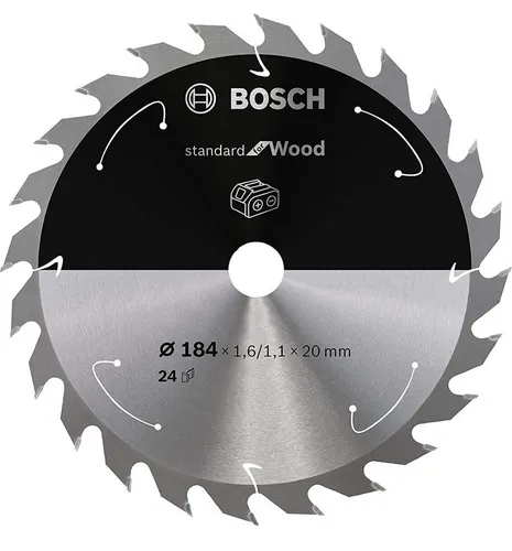 Bosch Accessories 2608837702 Hartmetall Kreissägeblatt 184 x 20 mm Zähneanzahl: 24 1 St.