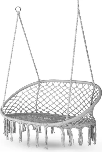 Outtec® Hängesessel XXL - bis 200 kg, 2-Sitzer - Sessel zum Aufhängen - Hängekorb, Gartenschaukel, Schaukel für Garten, Terrasse, Balkon - Boho