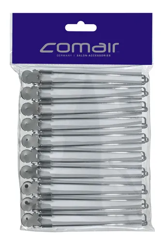 Comair Chrom-Clips Silber 12,5 cm 10 Stück