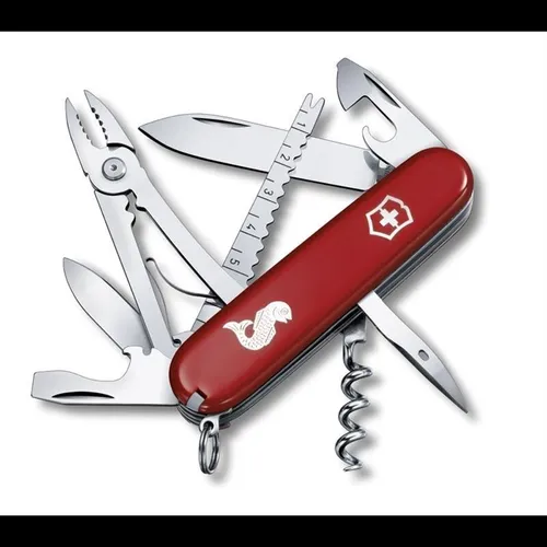 Victorinox Schweizer Taschenmesser Angler - Taschenmesser für Angler mit 18 Funktionen, inklusive Fischentschupper und Kombizange. Kompakt und zuverlässig für jedes Abenteuer – Schweizer Qualität seit über 140 Jahren.