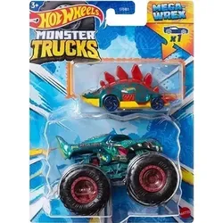 MEGA WREX Doppel Pack Bonus Car Monster Trucks - 2 aufregende Hot Wheels Monster Trucks im Maßstab 1:64, ideal für Kinder ab 3 Jahren und perfekt für spannende Rennaction!