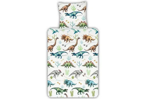 ESPiCO Kinderbettwäsche Dinos Trendy Bedding, 2-teilig - Bettwäsche-Set für Dinosaurier-Fans: Weiche Renforcé-Bettwäsche aus 100% Baumwolle, atmungsaktiv und temperaturausgleichend für erholsame Nächte.