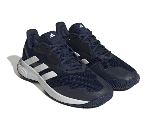 adidas CourtJam Control Tennisschuhe dunkelblau/weiß Herren, Größe 44 (10) - Tennisschuhe mit atmungsaktivem Mesh-Obermaterial und flexibler Bounce Zwischensohle für optimalen Tragekomfort. Das Torsion System sorgt für Kontrolle bei Seitwärtsbewegungen und unterstützt dein Spiel.