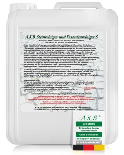 A.K.B. Steinreiniger und Fassadenreiniger S Konzentrat,5Liter, (11,97 EUR/l)