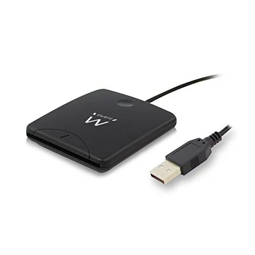Ewent Smart Card Reader - Karten- und ID-Kartenleser - USB-Anschluss - Kompatibel mit PC/SC und WHQL, Schwarz