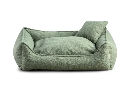Gutekissen® Bear Hundebett Grosse Hunde - Hundekissen Waschbar - Inklusive kleines Kissen - Farb- und Größenwahl (XS - 55x45, Grün)