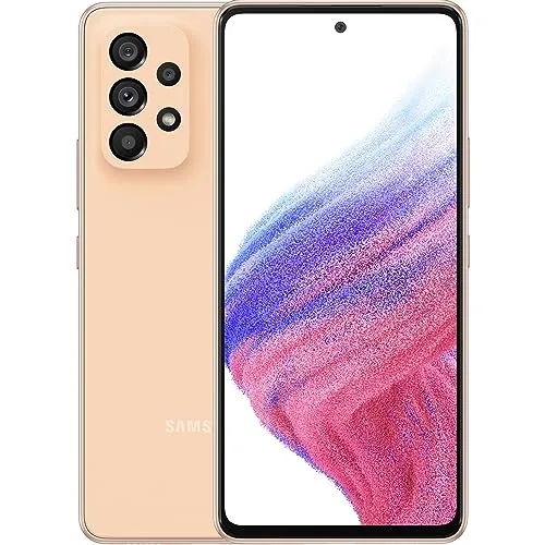 Samsung Galaxy A53 5G - 6,5 Zoll Super AMOLED Display, 6 GB RAM, 128 GB erweiterbarer Speicher, 5000 mAh Akku für lange Laufzeit