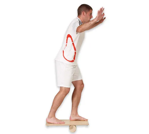 pedalo®-Rola-Bola Sport 60x35cm - Balancespiel zur Verbesserung von Koordination und Gleichgewicht, stabil und belastbar bis 120kg, mit gummierter Laufrolle und Zubehörmöglichkeiten.