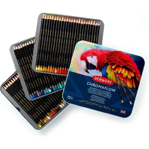 Derwent Chromaflow Buntstifte 72er Set in Metallbox