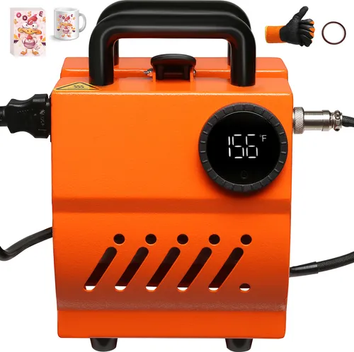 SucceBuy Tassen-Hitzepresse, Mini-Tassenpresse für DIY-Sublimation, passend für 313–425 ml Kaffeetassen und Trinkgläser, leichte Handpresse mit Klebeband und Handschuhen, perfekt für Weihnachtsgeschenke