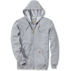 Carhartt Zip Hooded Sweatshirt XXL grau - Gemütlicher Hoodie mit Fleecefutter in Grau, ideal für die Freizeit. Mit praktischer Kapuze und hochwertigem Materialmix aus 50% Baumwolle und 50% Polyester.