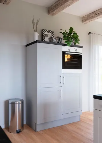 KOCHSTATION Küche KS-Ahus, Hochschrankmodul, Breite 120 cm,wahlweise mit E-Geräten,Soft-Close-Funktion