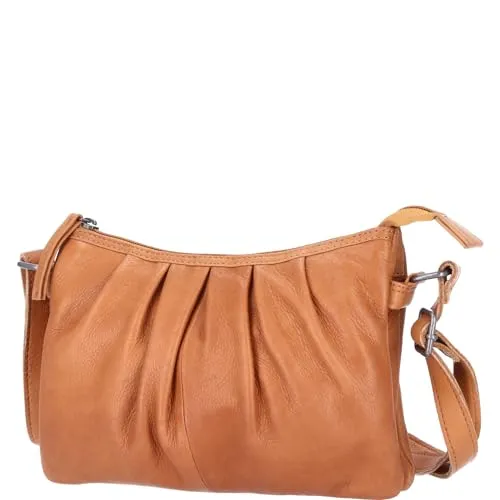 The Skandinavian Brand Damen Ledertasche, Umhängetasche Mixed Farbsortierung 38-Cognac