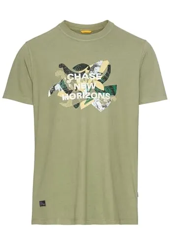 camel active Print-Shirt aus Bio-Baumwolle Kurzarm - Lässiges Print-Shirt aus nachhaltigem Material mit einzigartiger Struktur. Regular Fit, Rundhalsausschnitt und weich im Griff – ideal für den Alltag.
