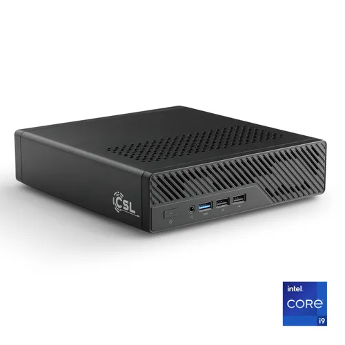 Mini PC CSL TitanBox mit Windows 11 Pro und Intel Core i9-12900H - Der kompakte CSL TitanBox Mini-PC bietet mit 14 Kernen und 64 GB RAM herausragende Leistung für Multitasking und kreative Anwendungen. Mit 2000 GB SSD für schnelle Zugriffe ist er der perfekte Partner für professionelle Arbeitsumgebungen.