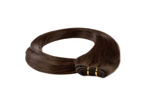 hair2heart Echthaar-Extension Glatte Echthaartresse #6/3 Dunkelblond Gold 40cm