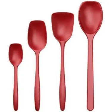 Rosti Classic Kitchen Spoons Set of 4 - Red - Sonstiges Besteck: 4 verschiedene Küchenlöffel für alle täglichen Aufgaben, von Backen bis Servieren, ideal für jede Küche.