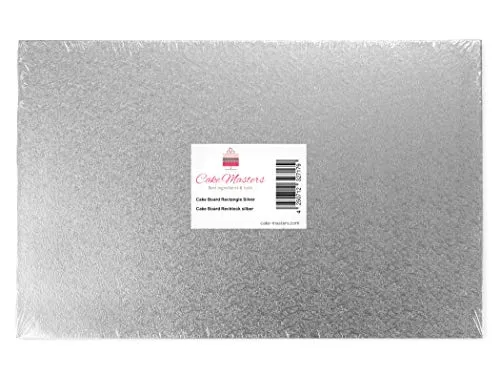 Cakeboard rechteck 40x30cm Silber