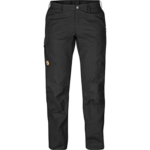 Fjällräven Damen Karla Pro Curved Outdoor Hose, Dark Grey, 38 EU - Funktionshosen aus strapazierfähigem G-1000 Material, das gewachst werden kann für erhöhte Wasserbeständigkeit und mit mehreren praktischen Taschen ausgestattet.