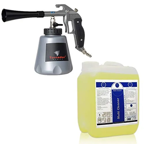 Tornador® BLACK Z-020RS Impuls-Reinigungspistole (neustes Modell) - inklusive 5 Liter MW Multi Cleaner - Profi Set für den täglichen Gebrauch