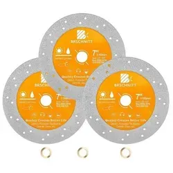 Diamant Sägeblatt 180MM für Stein, Fliesen, Marmor & Glas - Das Diamant Sägeblatt 180MM ist ideal für präzise Schnitte in Stein, Fliesen, Marmor und Glas. Mit ultra-dünnem Design und Multi-Loch-System für optimale Kühlung – perfekt für tragbare Mini-Werkzeuge.