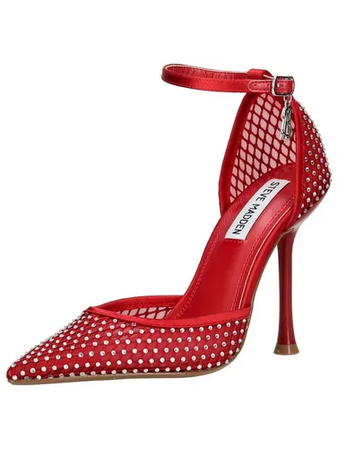 STEVE MADDEN High-Heel-Pumps in Rot - Elegante Pumps & High Heels in Größe 40, aus Lederimitat und Textil mit 10 cm Stilettoabsatz für einen atemberaubenden Look.