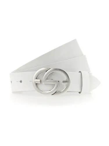 Vanzetti Ledergürtel Koppelverschluss weiß 80 von Vanzetti