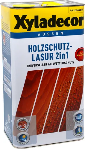 4L Xyladecor 2in1 Holzschutzlasur weissbuche in weiß von Akzo Nobel