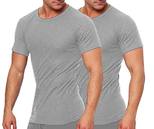 Kurzarm Unterhemden Grösse 5 grau Profi wäsche profiunterwäsche Shirt unterziehpulli Kurzarmshirt Pulli wärmt gut thermowäsche termo funktionsunterwäsche ski Fahren 2