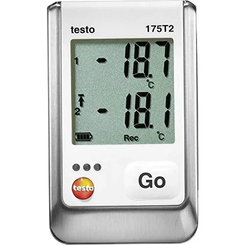 Testo 0572 1752 175 T2 Temperatur-Datenlogger - Elektrotechnik, präzise Temperaturüberwachung von -40 bis +120°C mit einfachem Datenzugriff über Mini-USB und SD-Karte.