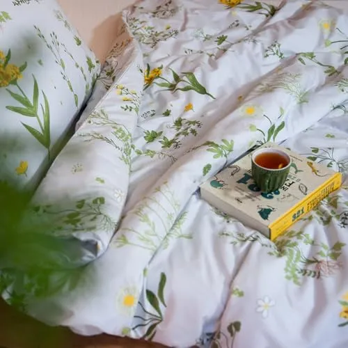 Cotton Market Bettwäsche 220x200 cm - Bettwäsche Baumwoll-Mikrofaser - Bettwäsche-Sets 3 Teilig - Bettbezug 220 cm und 2 Kissenbezug 70x80 cm - SELLEDIN