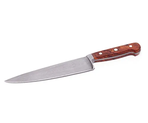 Güde Damast-Kochmesser 21 cm – Edler Wüsten-Eisenholz-Griff