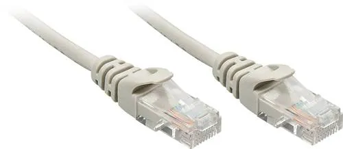 LINDY 48362 RJ45 Netzwerkkabel, Patchkabel CAT 5e U/UTP 1.00m Grau 1St.