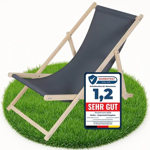 Sonnenliege Anthrazit Holz von Mucola