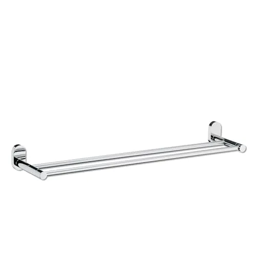 kela Handtuchhalter LUCIDO doppelt 60,5cm - Eleganter Handtuchhalter aus rostfreiem Edelstahl, ideal für platzsparendes Trocknen von Hand- und Duschtüchern. Montage ohne Bohren möglich, inklusive Klebeset für einfache Installation.