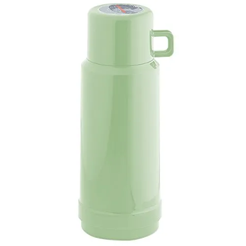 ROTPUNKT Isolierflasche 1 Liter mit integriertem Becher - Hochwertige Isolierkanne Made in Germany I Bis zu 24 h heiß & 36 h kalt (Jesper 60, Pistacchio Cream)