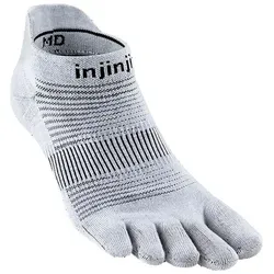 Injinji Unisex Run Lightweight No-Show grau in grau von Injinji