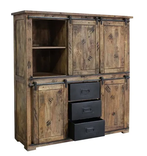Main Möbel Highboard 'Railroad' 150x160cm aus Mango & Eisen