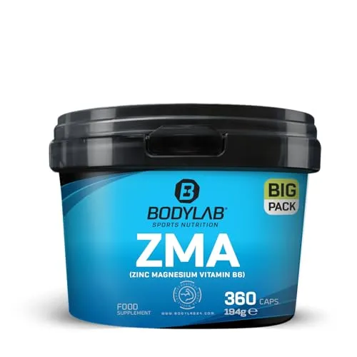 Bodylab24 BIG PACK ZMA 360 Kapseln - Multivitaminpräparate & Mineralien, hochdosierter Zink- und Magnesiumkomplex zur Unterstützung der Muskelfunktion und des Immunsystems, ideal für Sportler und aktive Menschen.