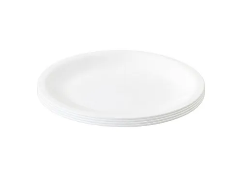 Engelland Plastikteller Wiederverwendbare Kunststoffteller, flach, BPA-frei, Ø 23,5 cm, (4 St), bruchfest, Mehrweg, mikrowellen- & spülmaschinenfest, Camping, Party