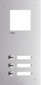 Hager Frontplatte intercom mono 3 Tasten RTQ103X von Hager