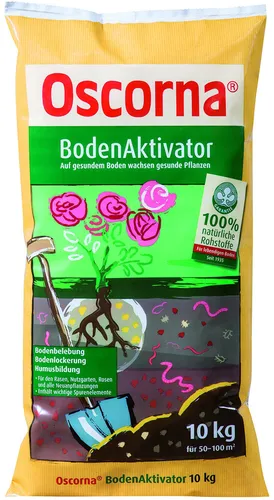 Oscorna Bodenaktivator 10 kg - BIO Gartendünger - Dünger für gesunde Böden: Organischer Bodenaktivator mit Langzeitwirkung und Moosvernichter, ideal für Blumen und Allzweckanwendungen im Garten.