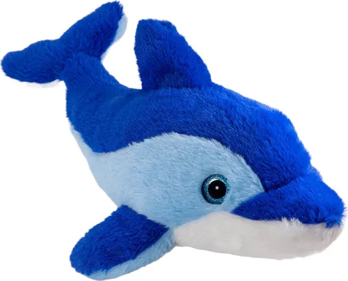 Carl Dick Delfin blau mit Glitzer-Augen, 44cm Kuscheltier - Kuscheltiere - Weicher Delfin aus antiallergischem Plüsch mit glitzernden Augen, ideal zum Kuscheln und Spielen. Handwäsche empfohlen für lange Freude.