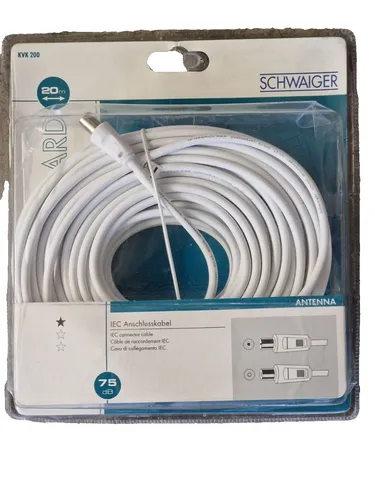 Schwaiger KVK 200 IEC Anschlusskabel, 20 Meter, 75dB