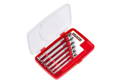 Kreator Schraubendreher Set Chrome-Vanadium-Stahl Auswahl Schlitz Kreuz Torx, (6 St)